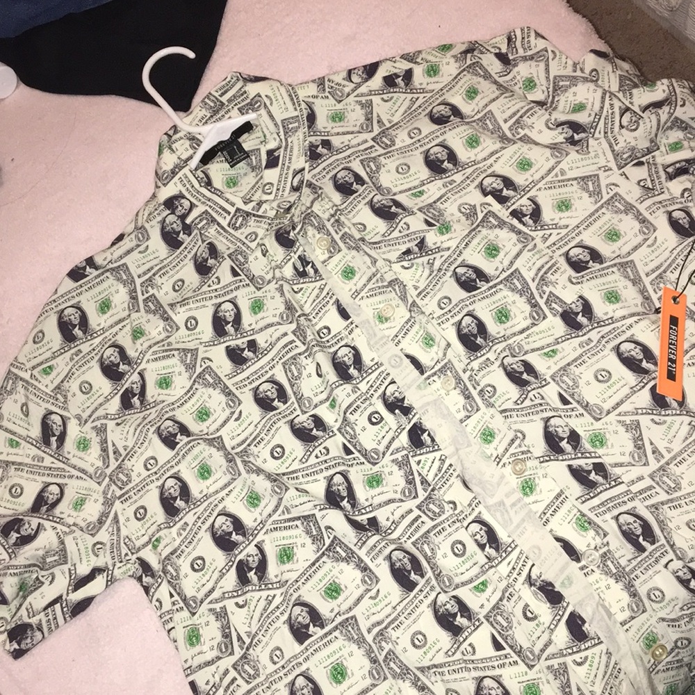 Dollar Bill Button Up